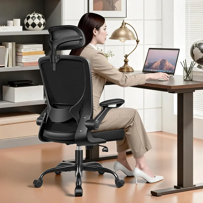 BESTFAIR High Back Mesh Desk Chair with Lumbar Support